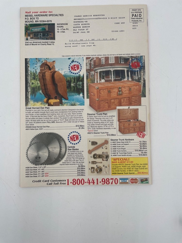 Meisel Hardware Specialties 2004 Yearbook Catalog Woodworking