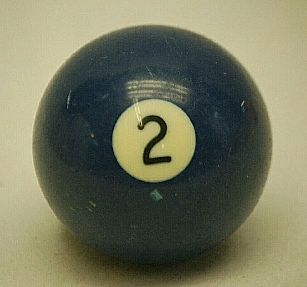 Pool Table Billiard Ball #2 Solid Blue Vintage Replacement Piece