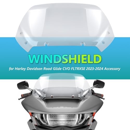 11.5" Wave Windshield Windscreen Wind Splitter Compatible for Harley CVO Clear