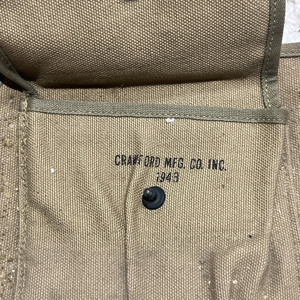 1943 ORIGINAL WWII U.S. ARMY INFANTRY M2 TRIPOD MOUNT COVER-CRAWFORD MFG.