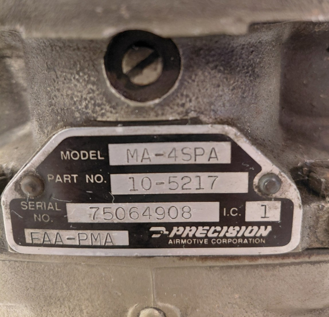 Precision MA-4SPA Aircraft Carburetor PN 10-5267