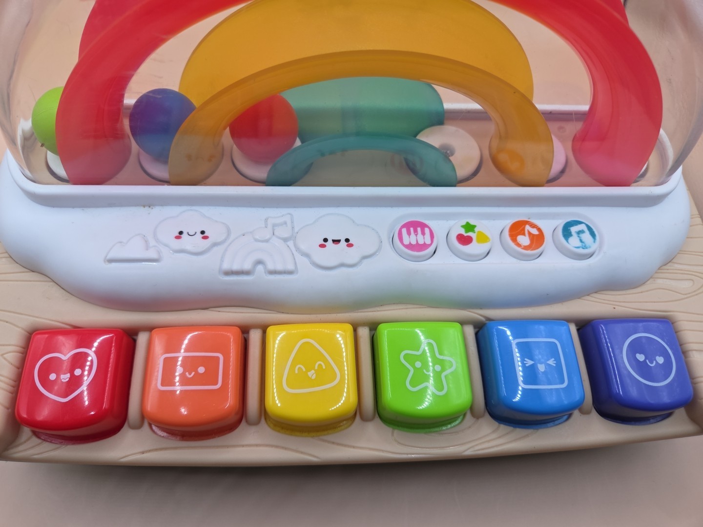 Playgo eerste Keybaord vrolijke regenboogpiano met kogelbaan