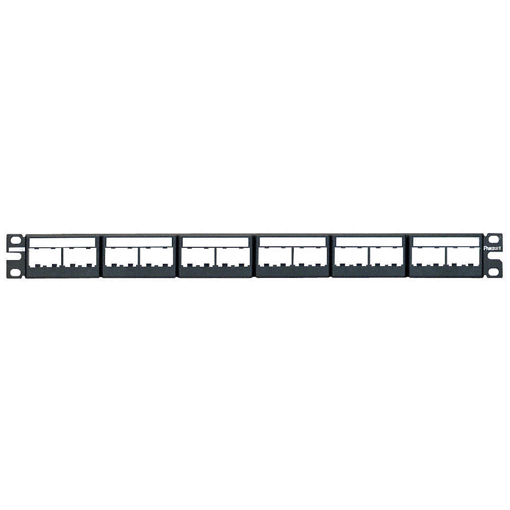 PANDUIT CPPL24WBLY Patch Panel,Mini-Com,Rack Mt,24 Port 5ZVY0
