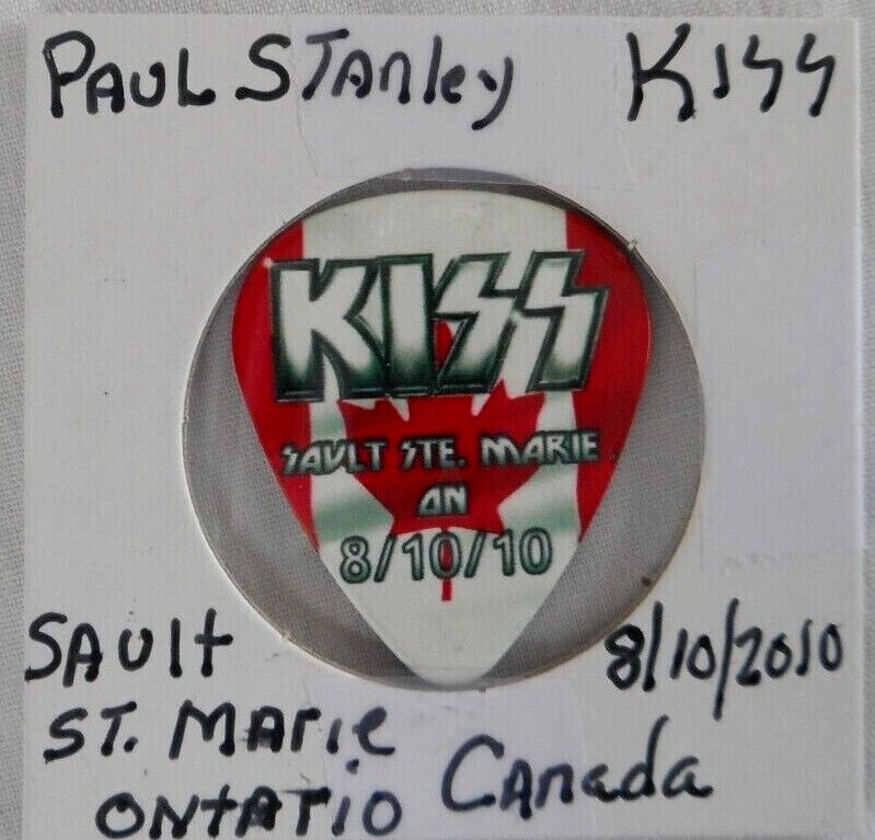 Paul Stanley Kiss Guitar Pick  Sault  St. Marie Ontario Canada 8/10/2010
