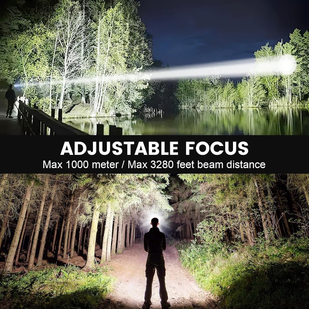 LED Head Lamp with 3 Modes, 90°Adjustable Head Lights for Forehead, IPX6