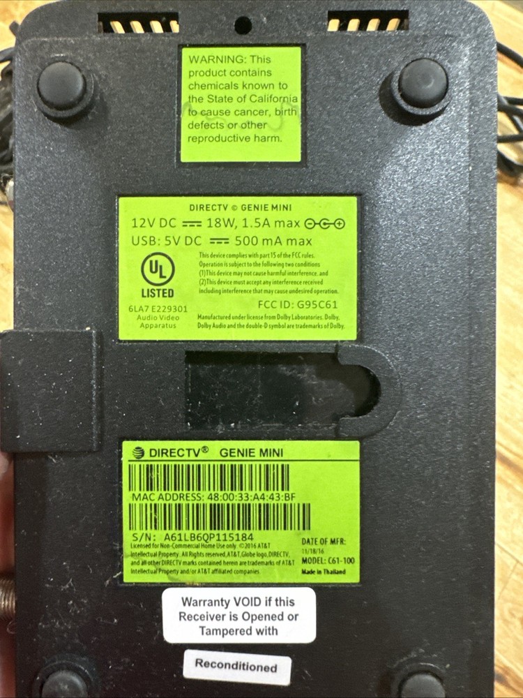 Directv Genie Mini C61-100