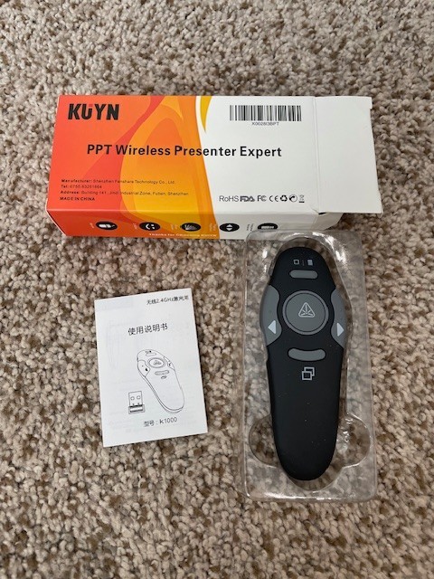 NEW!! PPT Wireless Presenter Expert - Laser Pointer in a Remote Control with USB