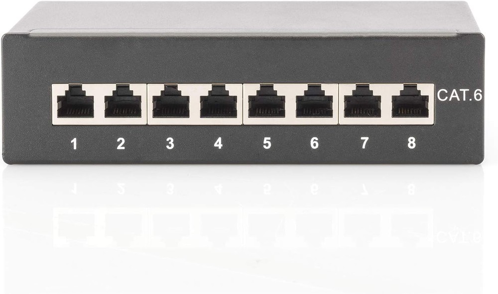 DIGITUS Desktop Patch Panel 8-Port/Cat.6 / Shielded/Cable Installation via LSA T