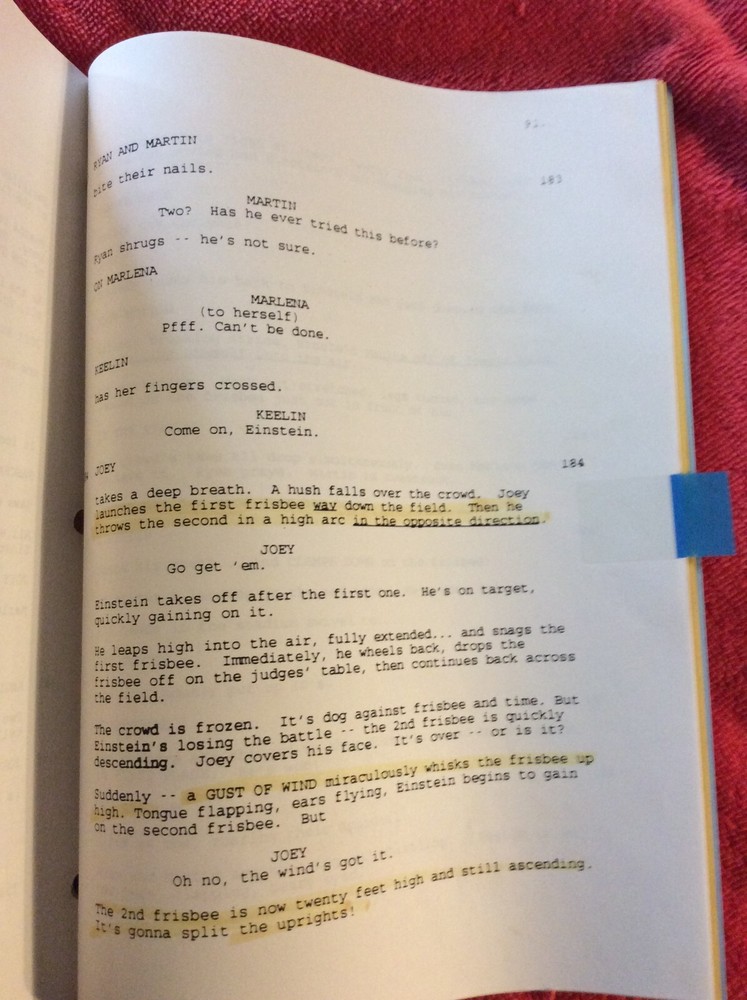 ORIGINAL SCRIPT BREAKFAST WITH EINSTEIN SHIA LEBEOUF CHEECH MARIN PRESLEY RARE