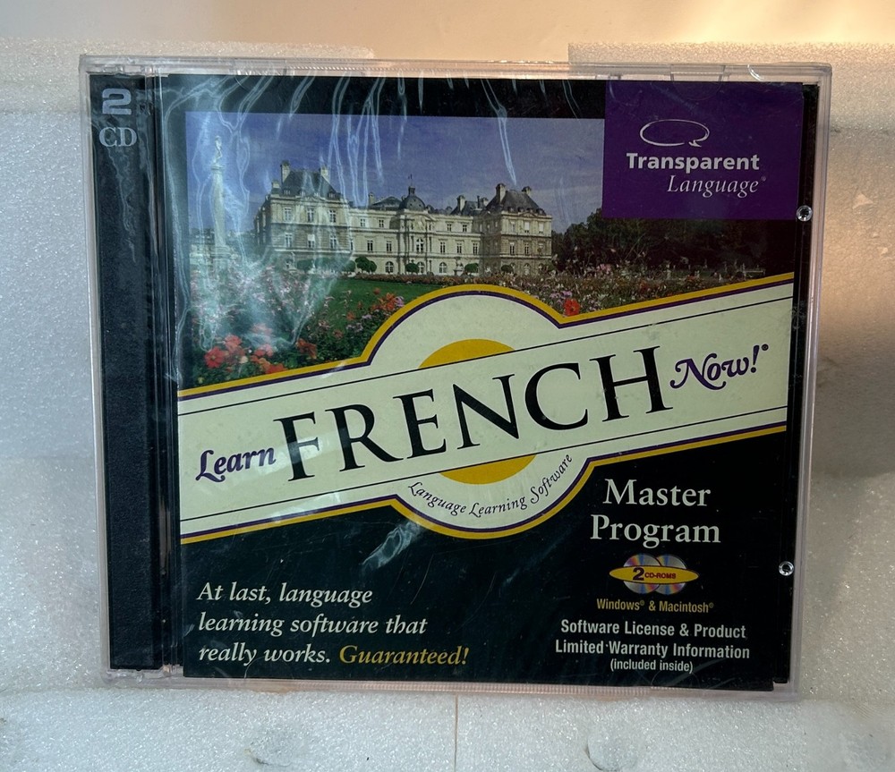 Learn French Now! Master Program by Transparent Language (2 CD-ROM, Win/Mac) NEW