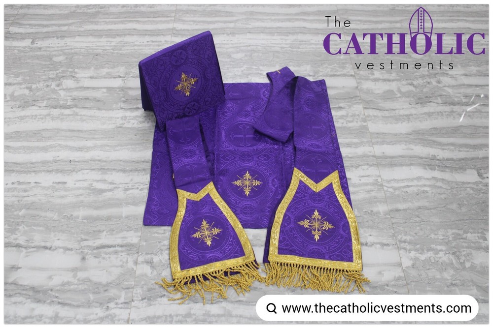 Fiddleback Vestment & Mass Sets - Violet