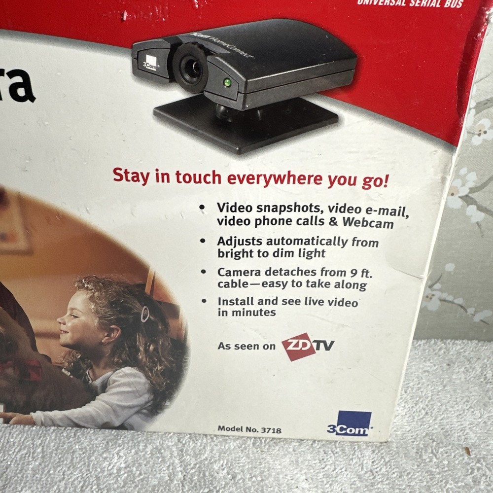 3COM HomeConnect Webcam PC Digital Camera Model 3718 NIB SEALED