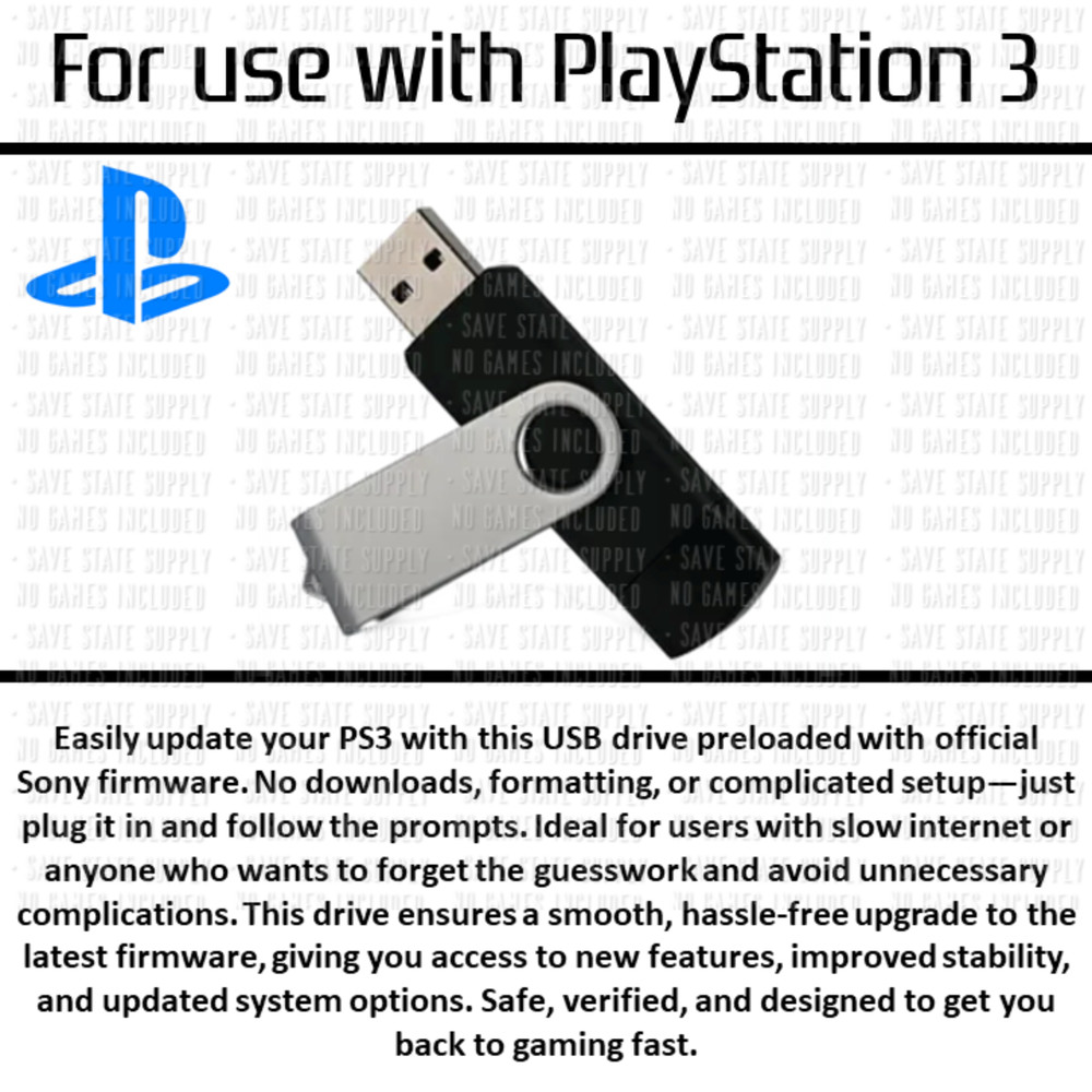 PS3 PS4 PS5 System Update USB – Official Sony Firmware Easy Install Flash Drive