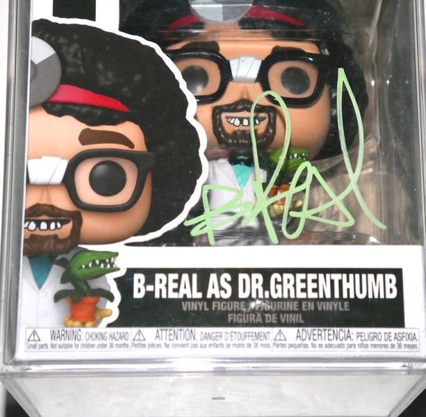 B-REAL SIGNED CYPRESS HILL DR GREENTHUMB PSA ENCAPSULATED FUNKO POP VINYL FIGURE