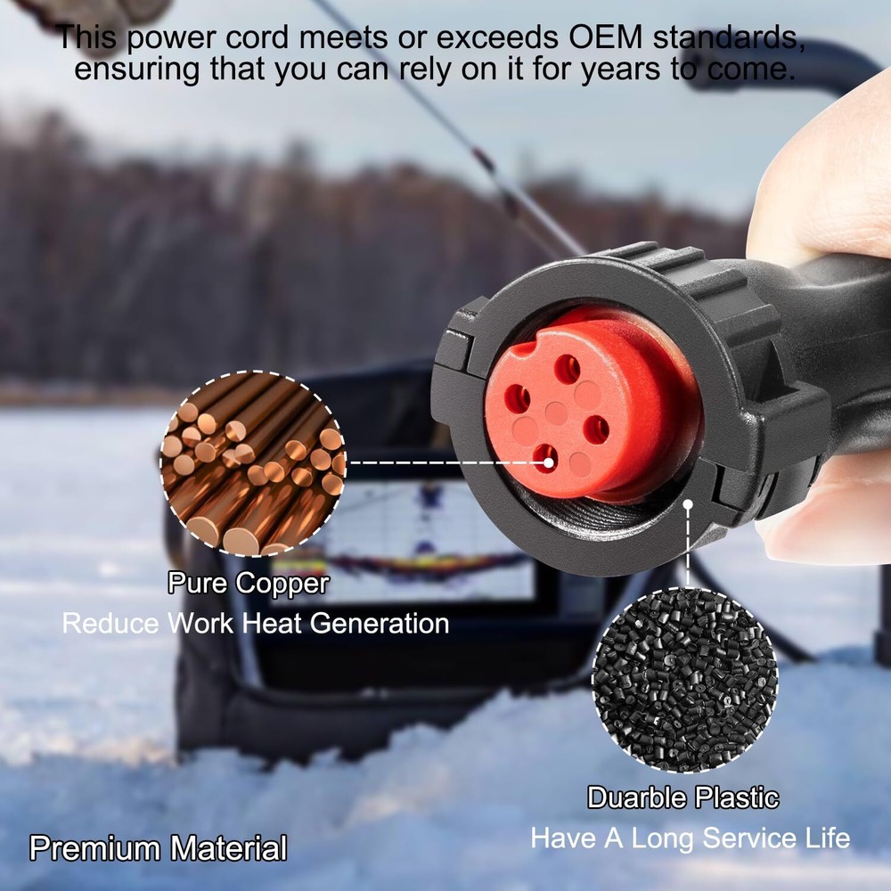 010-12445-00 Power,Data Cable Threaded 4-Pin for Garmin Transducers echoMAP