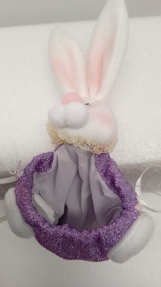 5 EASTER BUNNY MATERIAL BAGS TO FILL WITH CANDY OR EGGS