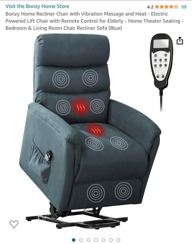 electric lift,heating, massage recliner