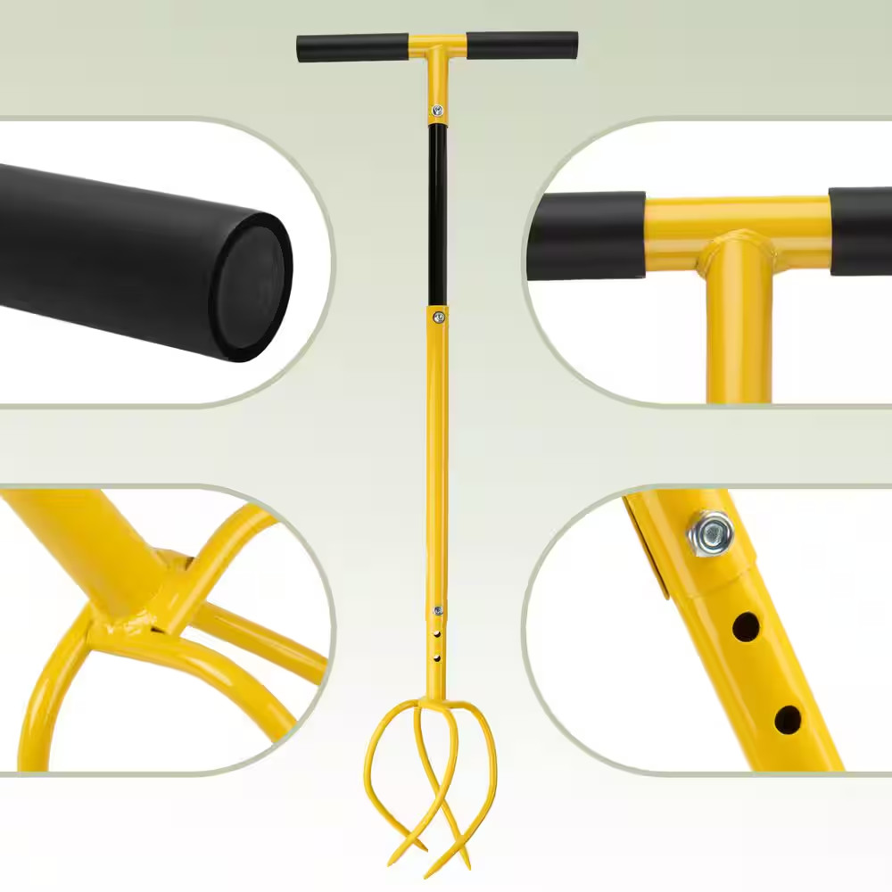 Adjustable Height Manual Hand Tiller