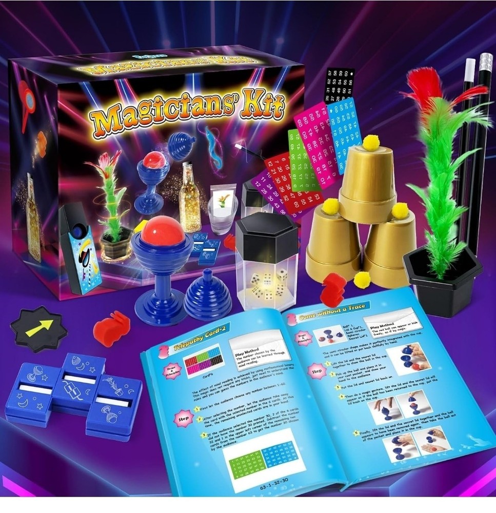 Magic Kit - 50 + Magic Tricks for Kids Magic Set with Step-By-Step Instructions