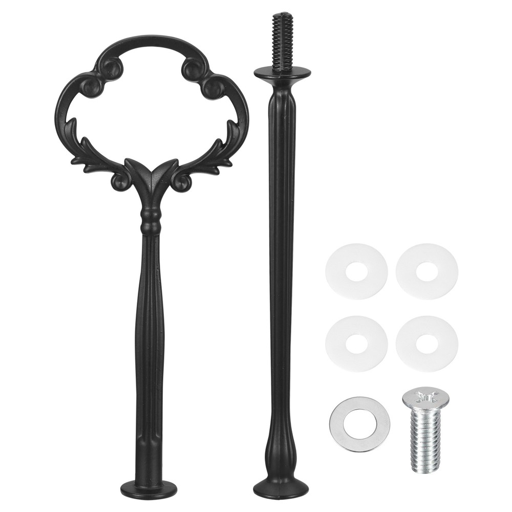 2-Tier Cupcake Stand Hardware Fitting for Cake Stand Flower Black