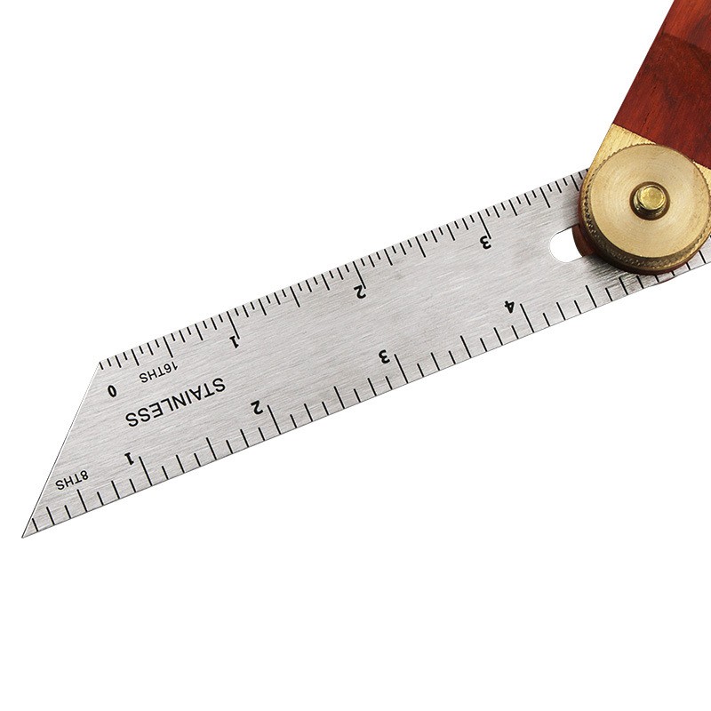 Adjustable Bevel Angle Ruler Horizontal Sliding Carpenter Gauge Angle Detector