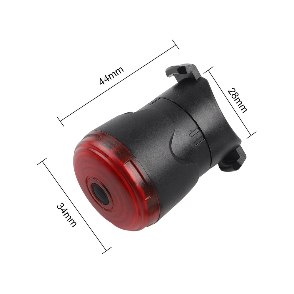 LED Tail Light with Domed Lens for Increased Side Visibility While Riding