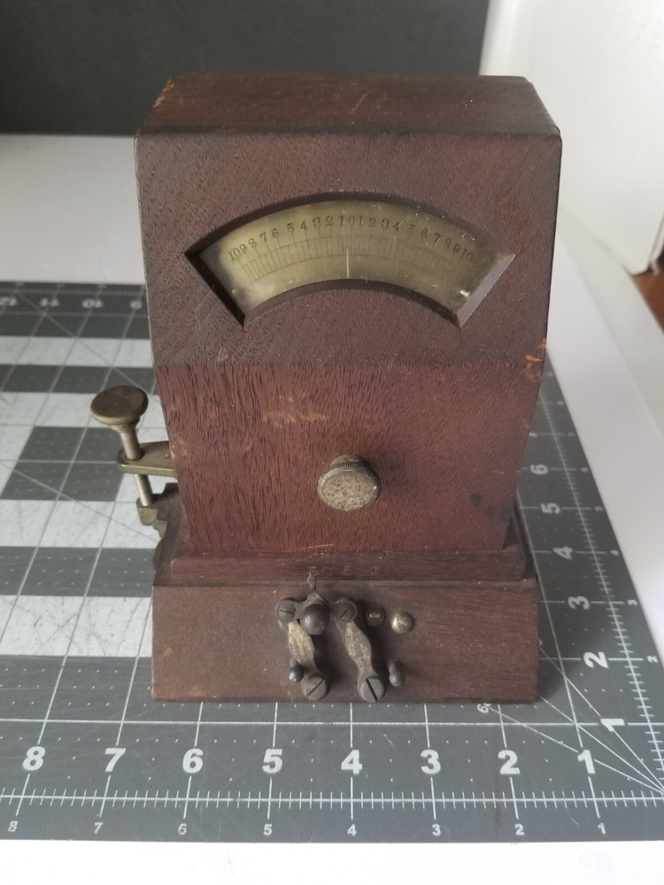 Antique Maker Unknown Galvanometer Telegraph Telephone Meter Steampunk