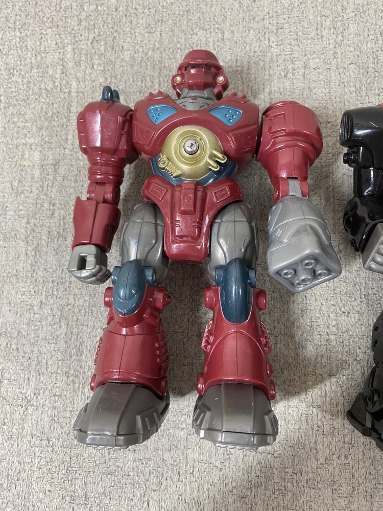 (2) HAP-P-KID Motorized Attack Robo Squad MARS 7" Electronic Walking Robot