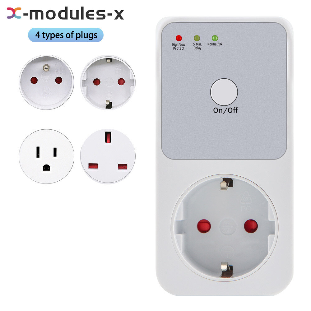 Automatic Voltage Protector AC 220V Power Surge Safe Protector Socket Switcher