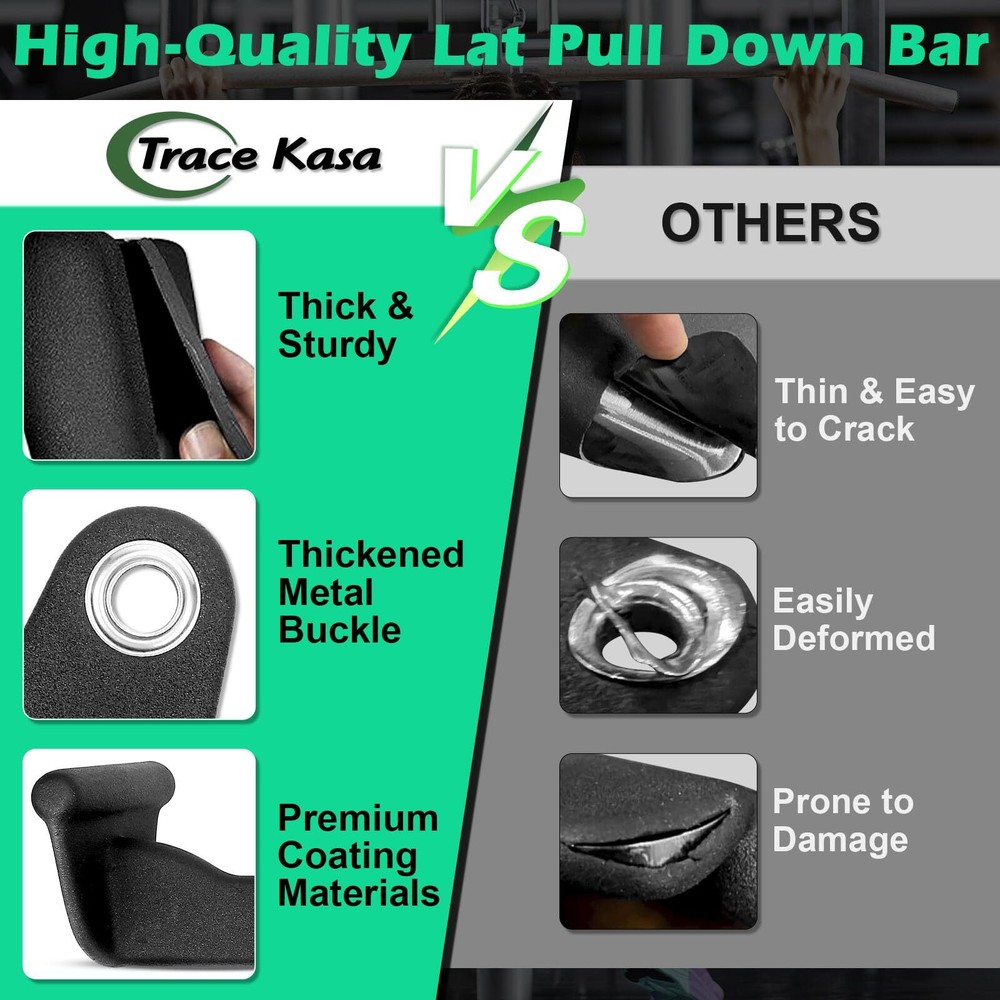 LAT Pulldown Attachments LAT Pull Down Bar Cable Machine Attachment Home Gym ...