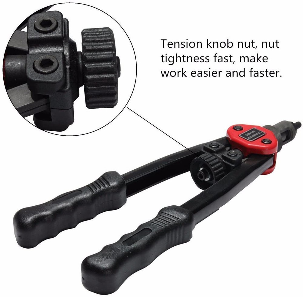 Hand Rivet Gun Threaded Insert Riveter Kit Pneumatic Tool Pop Nut Airplane Car