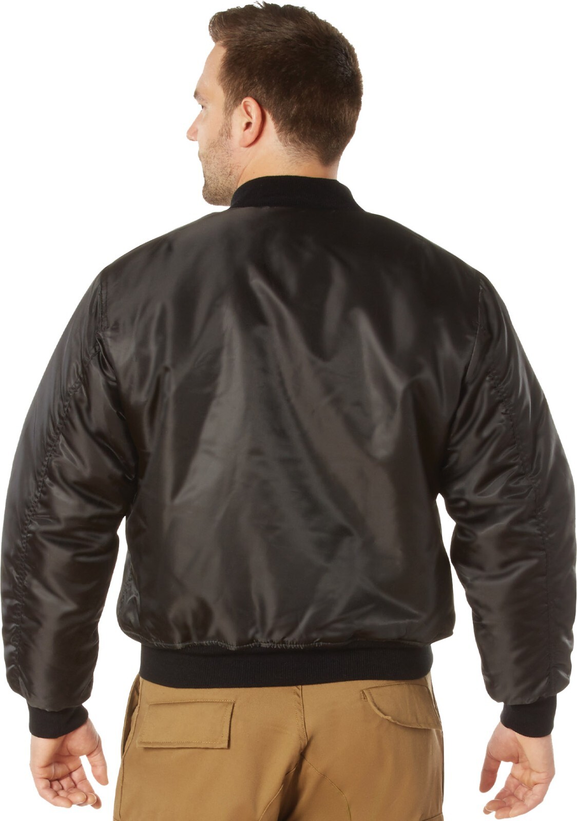 MA-1 Flight Jacket Military Bomber Coat Reversible Orange MA1 Army Air Force