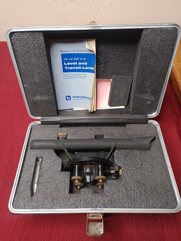 Berger Instruments 110C Service Dumpy Level With Case, Accessories & Manual
