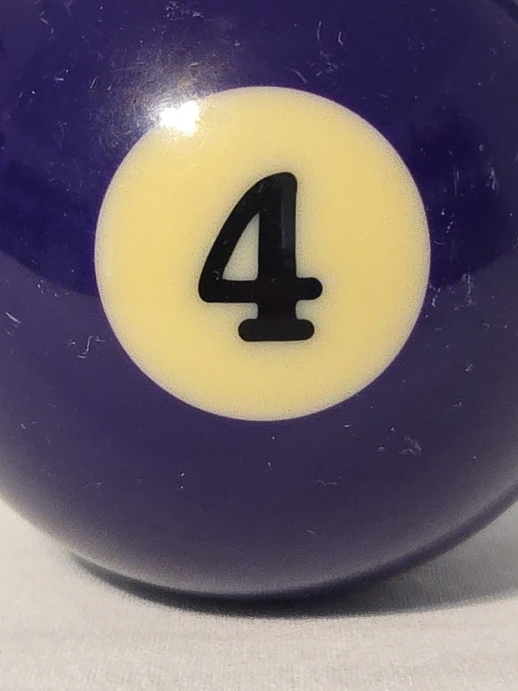 Vintage Purple #4 Solid 2 ¼" Single Pool Ball For Replacement Or DIY