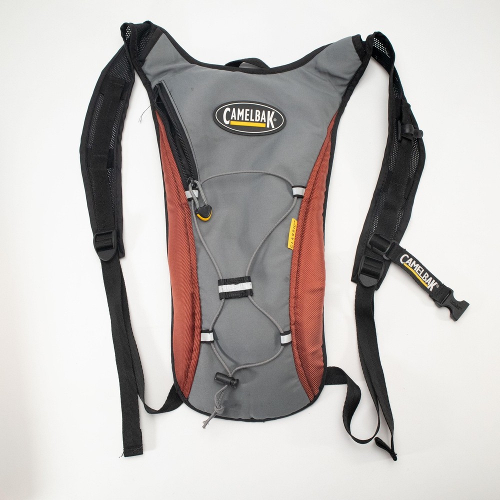 CamelBak Classic Hydration Backpack Gray Rust Hiking Outdoor Pack No Bladder