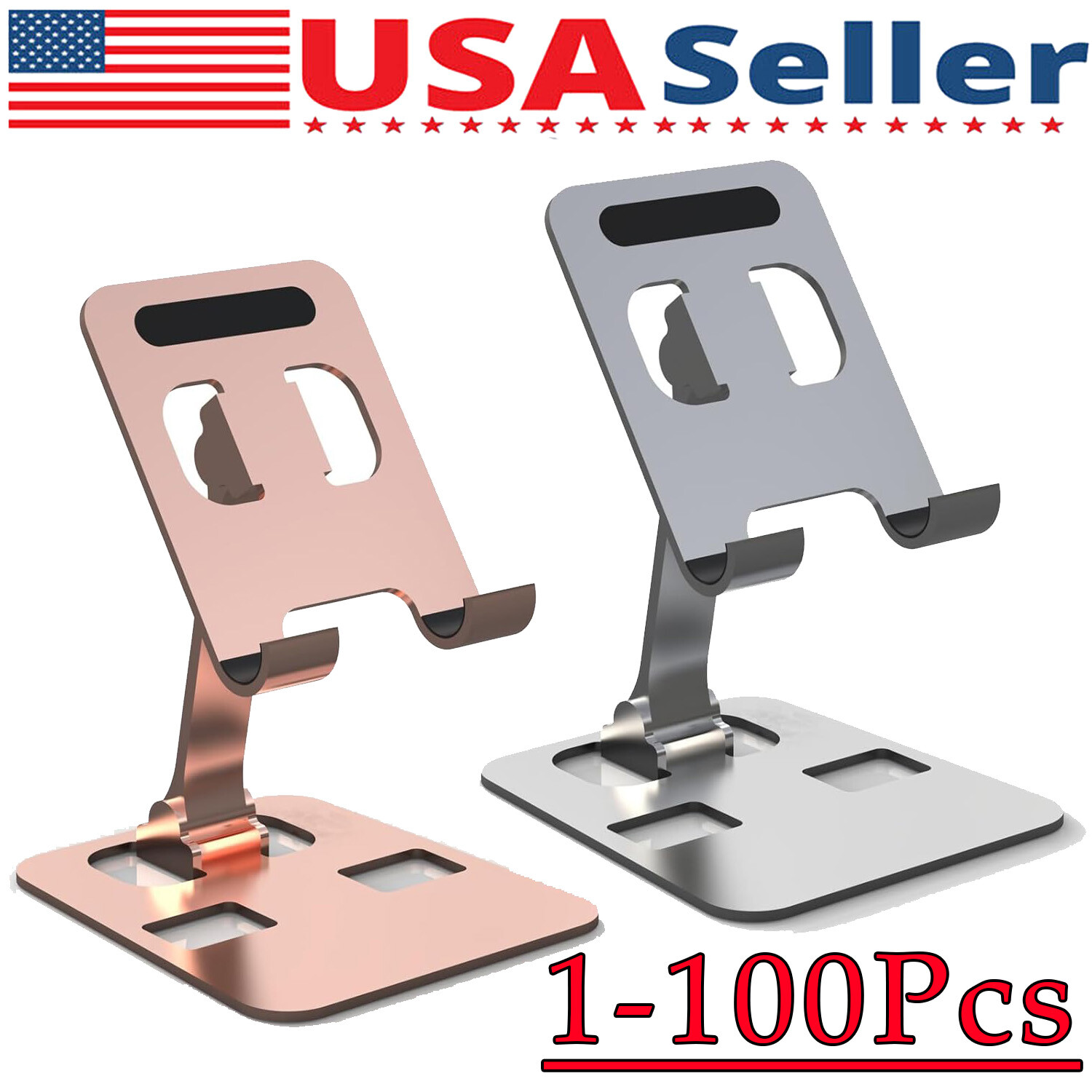 Universal Adjustable Metal Desk Tabletop Phone iPad Tablet Stand Foldable Lot