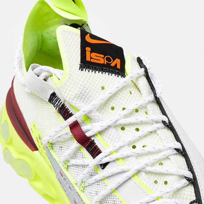 Nike React ISPA Platinum Volt Reflective Running Casual Sneakers