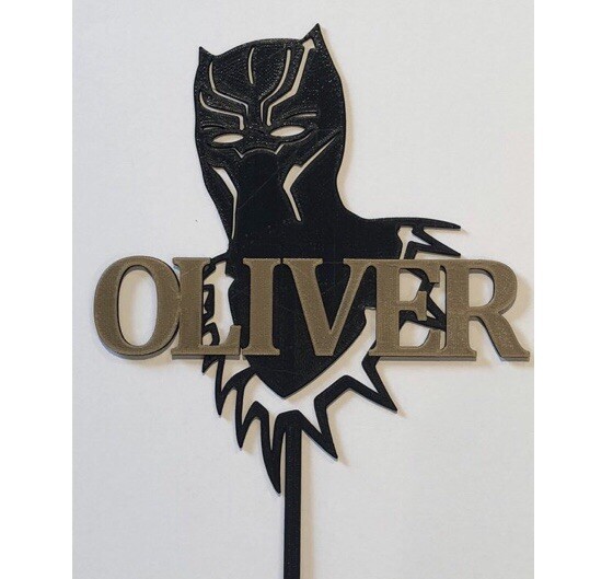 Black Panther Cake Topper Personalized Marvel Cake Topper Marvel Comics