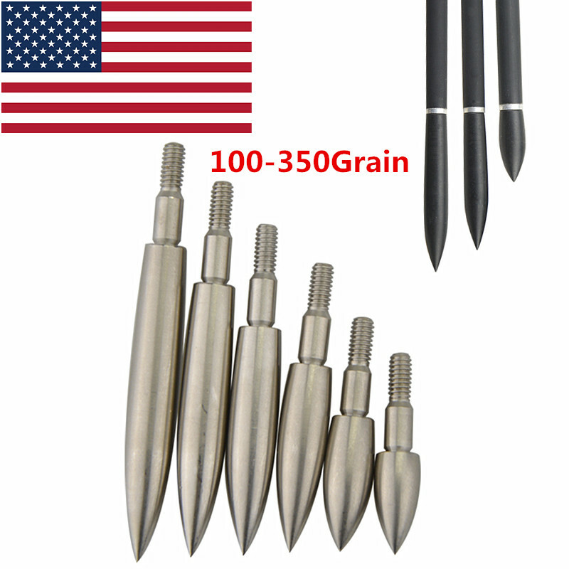 12pcs Broadheads 100-350gr Points Archery Arrowheads Tips Practice Field Hunting