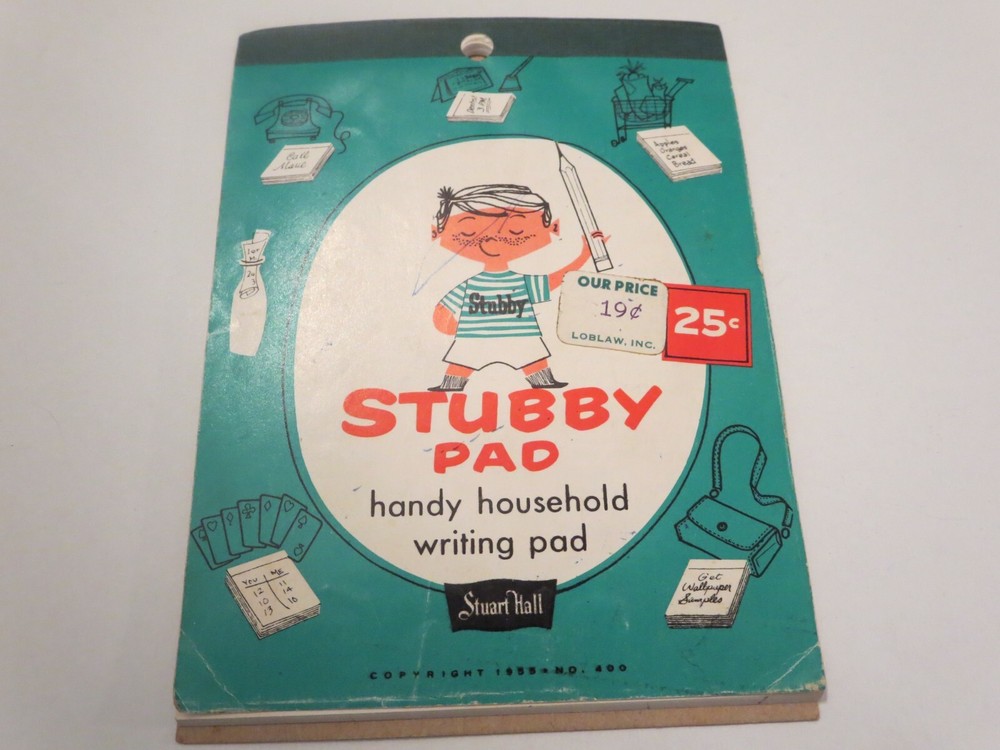 Stuart Hall Vintage Stubby Pad circa 1955 used