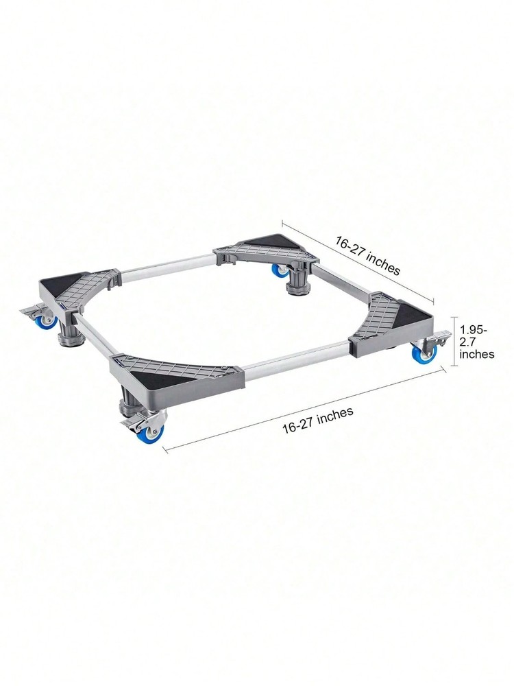 Adjustable Mini Fridge Stand Washing Machine Mobile Base Dolly Roller Wheels