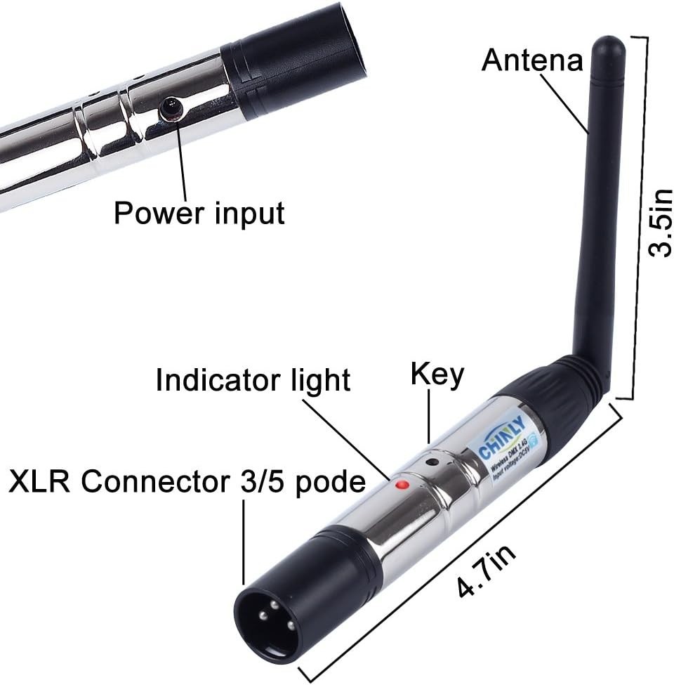 2.4G Wireless DMX 512 Transmitter Controller for LED Stage Lighting - 400M Range