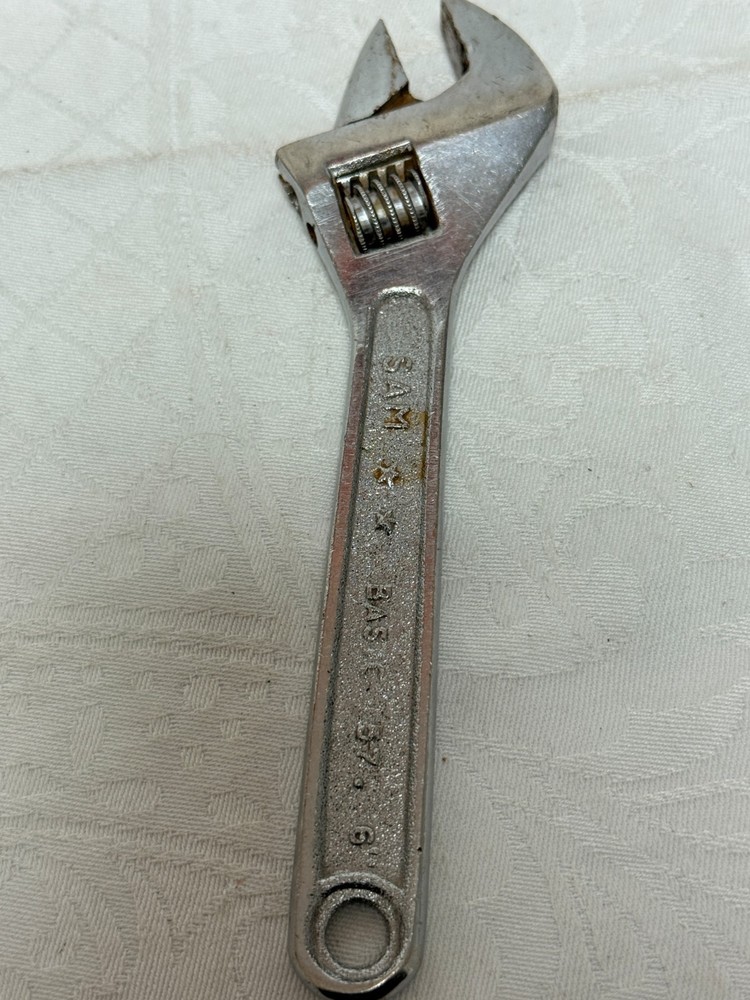 SAM Adjustable Spanner 6 Inch Basic 57 Vintage French Hand Tool - Used