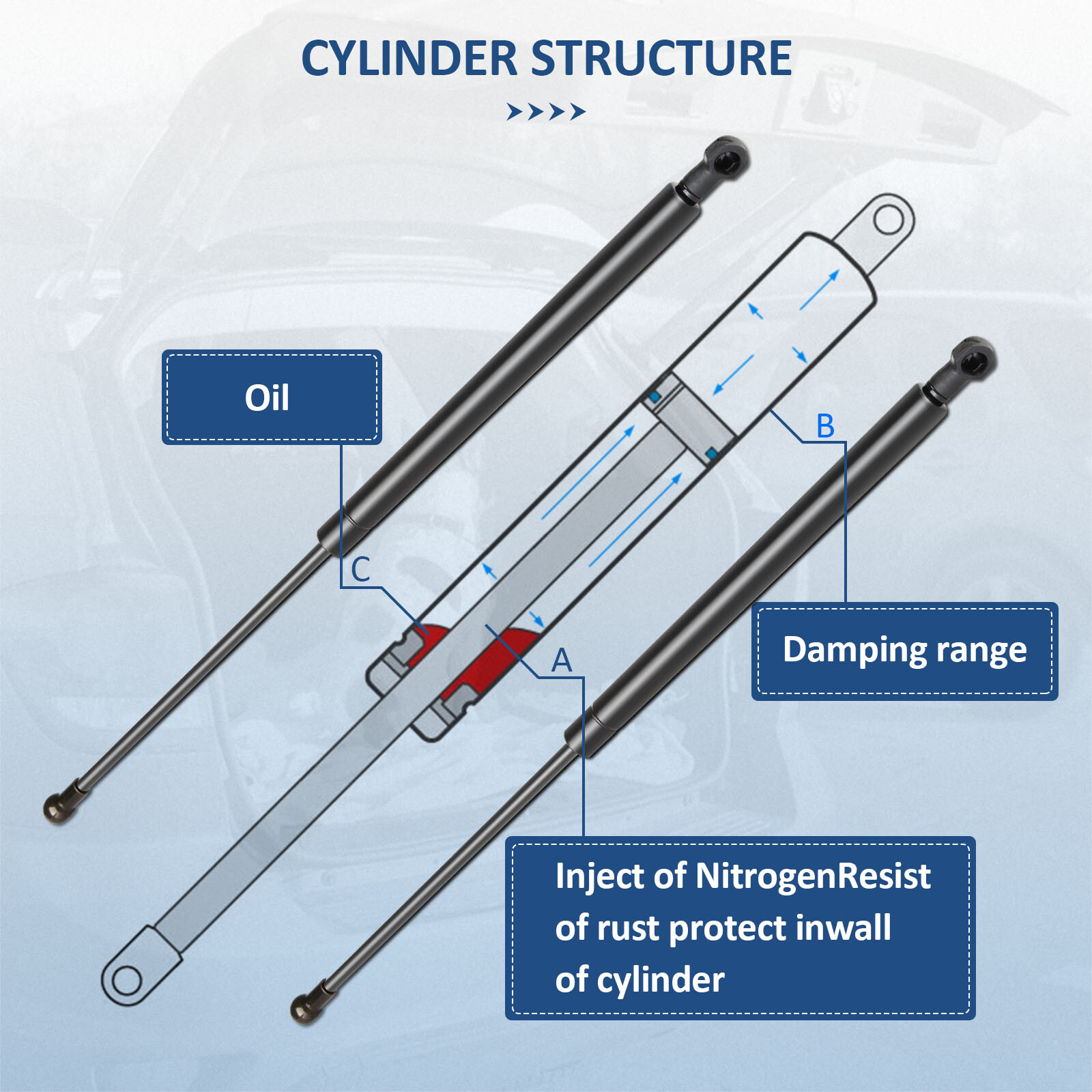 For 2004-2007 Toyota Prius Qty 2 Rear Hatch Tailgate Lift Supports Shocks Struts