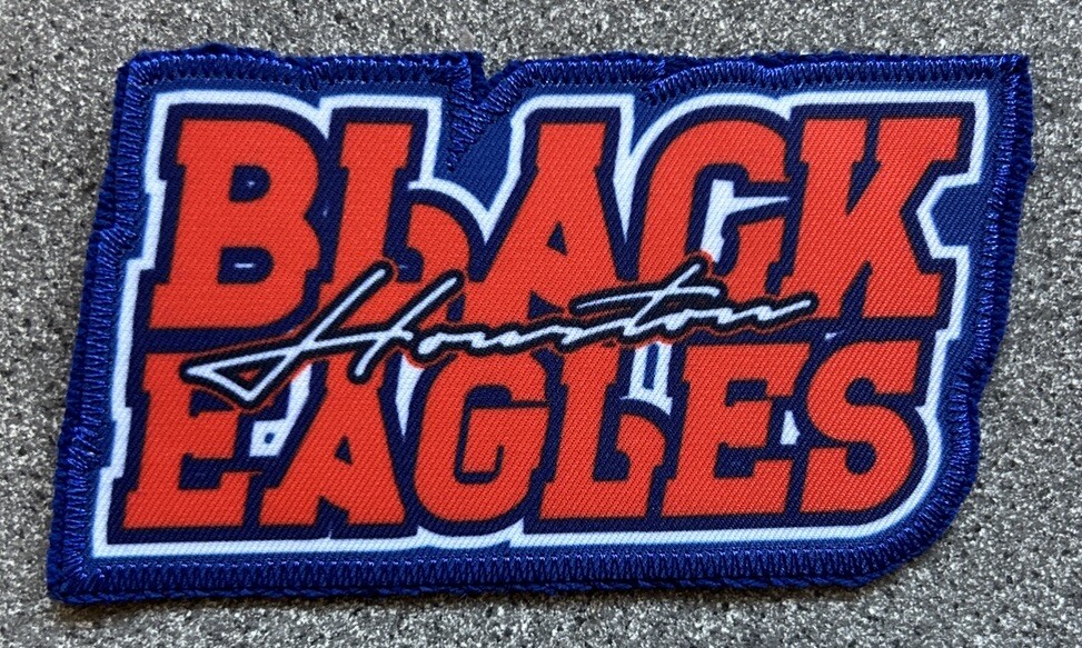 HOUSTON BLACK EAGLES NEGRO LEAGUE BASEBALL 4.5” TEXT LOGO TEAM PATCH