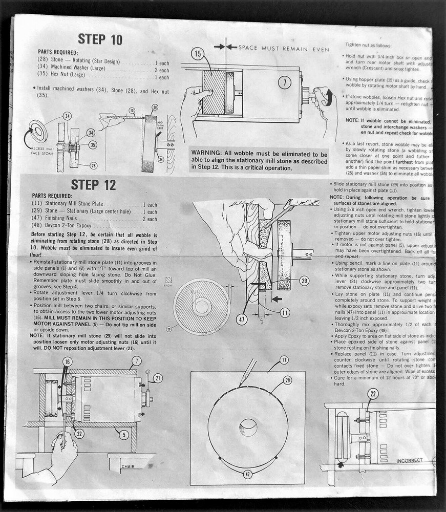 EXCALIBUR Grain Mill copy of Manual Instructions