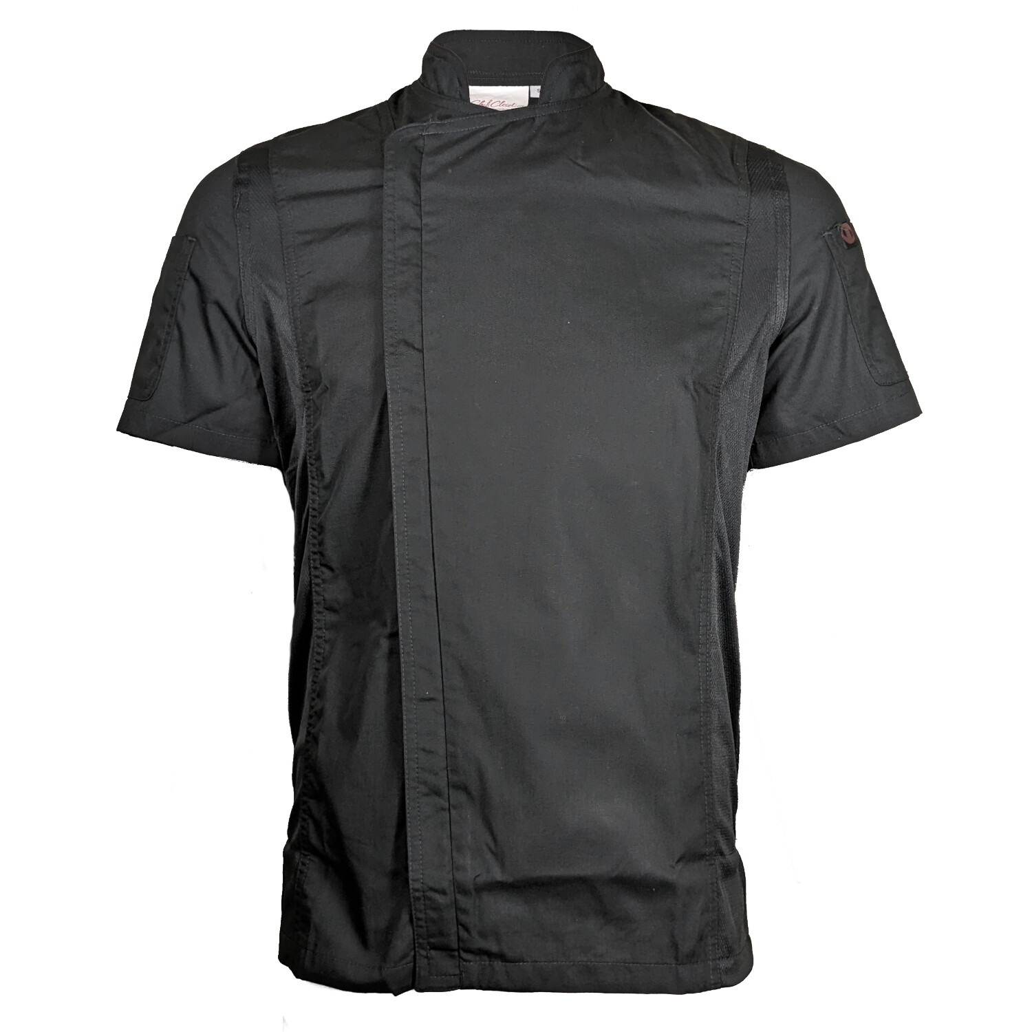 ChefsCloset Men's Short Sleeve "William" Zipper Closure Chef Coat