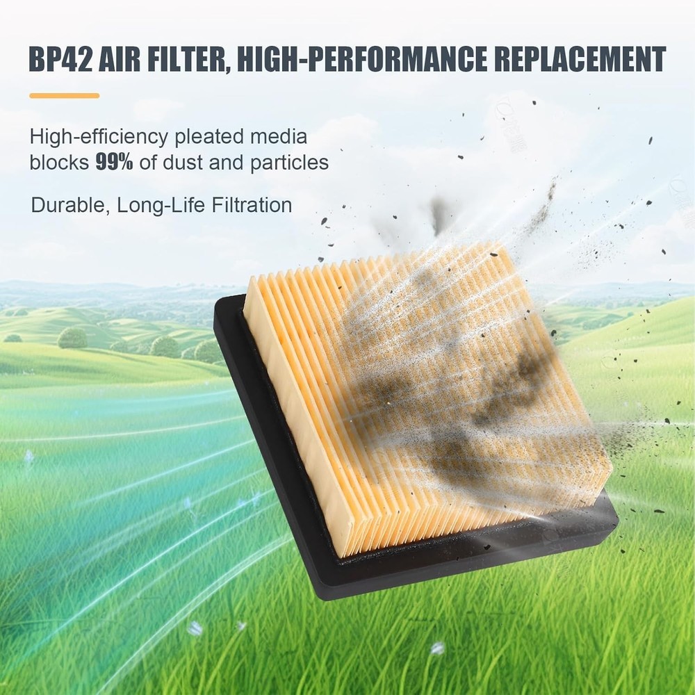 2Pack BP42 Air Filter Replacement for Ryobi RY08420 RY08420A Backpack Blower Rep