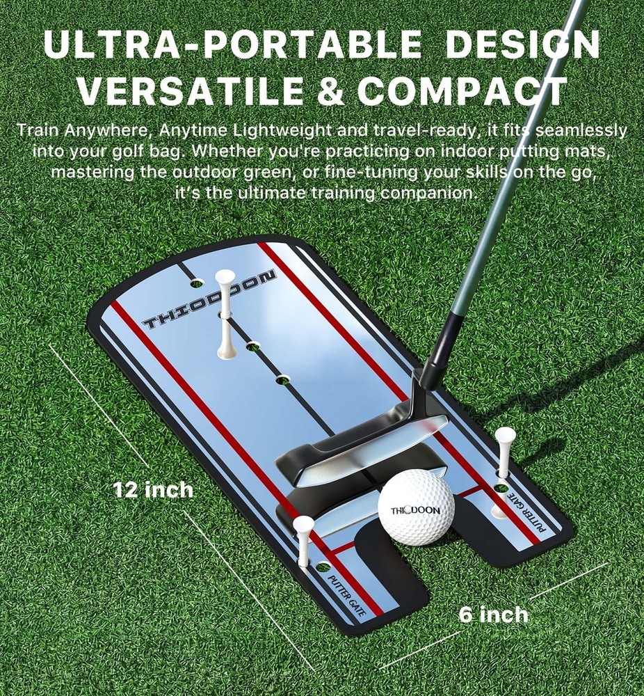 THIODOON Golf Putting Mirror - 3mm Ultra-Thin Alignment Putting Training Aid ...