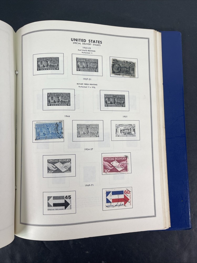 Vintage Collection Of Over 630 Stamps In United States Liberty Stamp Album